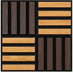 Leziter Akusztikus falpanel Deco X olajos tölgy hatású 60x60x1, 8 cm (J01TF16-OAK) - leziter