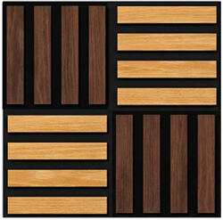Leziter Akusztikus falpanel Deco X bambusz hatású 60x60x1, 8 cm (J01TF16-BAM) - leziter