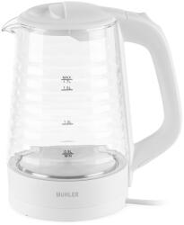 Muhler Fierbător electric Muhler - WK-189G, 2200W, 1.7 l, din sticlă, albă (1010102) Fierbator
