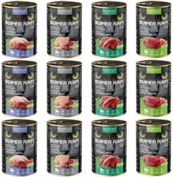 SUPER RAFI Cat Mix 4 Ízek 12x400g nedves macskaeledel
