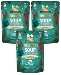 Brit Care Cat Christmas Soup Beef 3x75g marhahúsos zöldségleves macskáknak