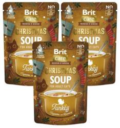 Brit Care Cat Christmas Soup Turkey 3x75g pulykás zöldségleves macskáknak