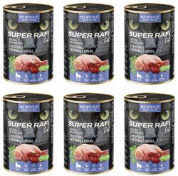 SUPER RAFI Cat fürjével és nyúlmájjal 6x400g nedves macskaeledel