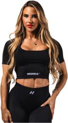 Nebbia Maiou pentru femei Flow Seamless Shaping Crop Top 499 BLACK M