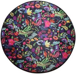 Conceptum Hypnose Carpet (140 cm) Multicolor Pictura - Black Djt Çap 140