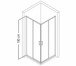 Vela Banyo - TMP Sarok Zuhanykabin - 80x80 cm