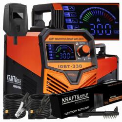 Kraft & Dele IGBT/MMA/LIFT/TIG 330A hegesztőgép szett, Kraft& Dele, KD1878 + rutil elektródák 2, 5 mm, 2, 5 kg