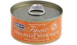 Fish4Cats Finest Tonhal Tintahal Macskakonzerv 70g, Halas Csemege Macskáknak