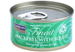Fish4Cats Finest Makréla Tintahal Macskakonzerv 70g, Halas Csemege Macskáknak