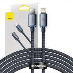 Baseus Cablu USB-C To Lightning Baseus Crystal Shine, 20W, PD, 2m (Negru)