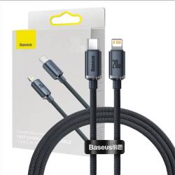 Baseus Cablu USB-C to Lightning Baseus Crystal, 20W, 1, 2 m (negru)