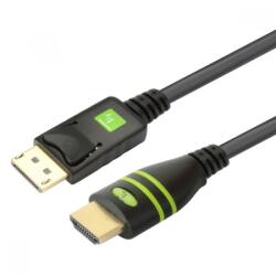 TECHLY Cablu DisplayPort tata - HDMI tata, 5M, Techly, Negru, ICOC DSP-H-050
