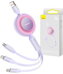 Baseus Cablu USB 3-în-1 Baseus Bright Mirror 2 - micro-USB/ USB-C/ Lightning 66W / 2A 1.1m (Mov)