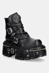 New Rock bocanci pentru femei din piele ITALI NEGRO, NOMADA NEGRO, ORIFICIO 9BY2-OBDYHG_99X
