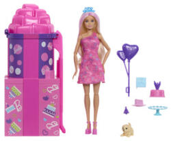 Mattel Set surpriză Barbie party reveal cu tobogan (JKF66) Papusa
