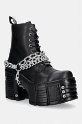 New Rock botine cu toc pentru femei din piele ITALI NEGRO, TOWER MAX + TORNILLO AD-2984 9BY2-OBDYHH_99X (M.TM001CAD.C1)
