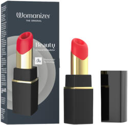 Womanizer Beauty - vibrator clitoridian cu unde de aer, în formă de ruj (negru) (4251460637749) Vibrator