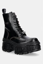 New Rock bocanci cu platformă pentru femei din piele ANTIK NEGRO REVES CUERO 9BY2-OBDYHK_99X (M.WALL026N.C10)