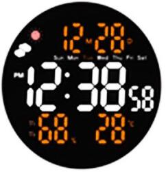 Elekom Дигитален Часовник с Аларма EK-3853L, 2/24 формат, Две възможни аларми, функция "Snooze", Термометър с Влагомер, Календар, Дистанционно управление Будилник