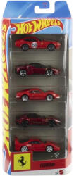 Mattel Hot Wheels kisautók 5 darabos szett - Ferrari (JKG16) - jatekbirodalom