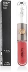 KIKO Unlimited Double Touch Liquid Lip Colour 2 x 3 ml árnyék 112 Satin Peach Rose