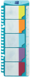 Oxford Index adeziv plastic translucid, 5 culori, set 25 (400014016)