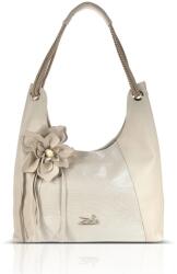 ZELLIA Női Válltáska 26038F Beige-Arany - Csillámos - Virág Dísszel - (ZLK-26038-54950979)