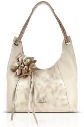 ZELLIA Női Válltáska 26038F Beige-Arany - Glass - Virág Dísszel - (ZLK-26038-54823358)