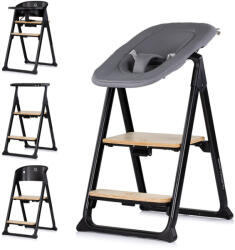 Chipolino Quatro többfunckiós etetőszék - charcoal - aprotalpak