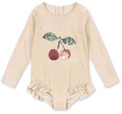 Konges Sløjd egyrészes gyerek fürdőruha JADE LS SWIMSUIT - bézs 104