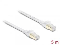 Delock Cablu retea RJ45 Flat Cat. 8.1 FTP 5m Alb, Delock 81028 (81028)