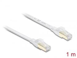 Delock Cablu retea RJ45 Flat Cat. 8.1 FTP 1m Alb, Delock 81025 (81025)