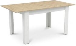  Masa extensibila de dining MADO 120/160x80 cm, alb/stejar sonoma