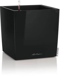 Lechuza CUBE Premium Black High Gloss műanyag növénytartó 40 cm