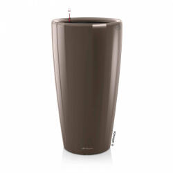 Lechuza RONDO Premium Taupe High Gloss műanyag növénytartó 32 cm