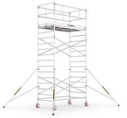 CAGSAN Protube L 240 cm sorozat - Dupla széles gurulóállvány Munkamagasság: 6, 4m (ProTUBE L6_FP)
