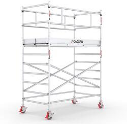 CAGSAN Protube L 240 cm sorozat - Dupla széles gurulóállvány Munkamagasság: 4, 3m (ProTUBE L4_FP)