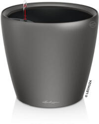 Lechuza CLASSICO Premium Kivehető Be Ővel Charcoal Metallic LS műanyag növénytartó 43 cm