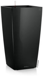 Lechuza CUBICO Premium Black High Gloss műanyag növénytartó 22 cm