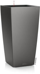 Lechuza CUBICO Premium Charcoal Metallic műanyag növénytartó 40 cm