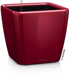Lechuza QUADRO Premium Kivehető Be Ővel Scarlet Red High Gloss LS műanyag növénytartó 35 cm