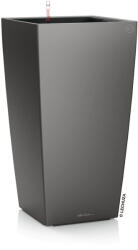 Lechuza CUBICO Premium Charcoal Metallic műanyag növénytartó 30 cm