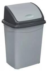PLANET Szemetes kuka billenő fedéllel műanyag 26 literes szürke UP120P - papirx