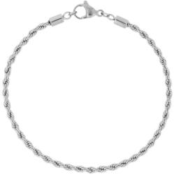 AZE AZ-BM009-A-195 ROPE 3MM - INOX Férfi karkötő (AZ-BM009-A-195)