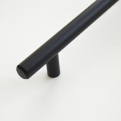 Foldecor Matt fekete rúdfogantyú, fém bútorfogantyú, 128 mm furattávval (FHD36_128_BLACK)
