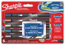 Sharpie Комплект маркери Sharpie Acrylic, 5 цвята, бл, земни цветове (32528-А-ЗЕМНИ ЦВ)