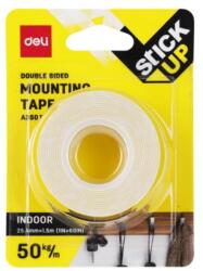 Deli Banda dublu adeziva buretata 25.4mm x 1.5m DELI (DLEA35011)
