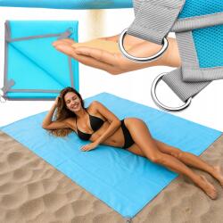 RETOO Strandszőnyeg Piknik Takaró XXL 200x200 cm Sand Free Kék Nagy (mata plażowa, piknikowa)