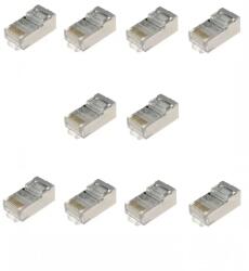 EMOS Set 10 mufe CAT6 RJ45 8p8c ecranate FTP SOLID (028-048-10)