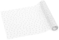 Party Deco Тюл за маса със сърца - 36 см × 9 м - Бял (bd3-008)